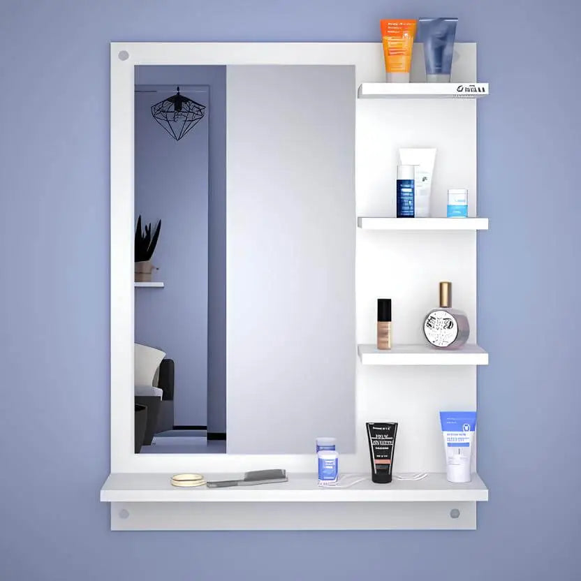 Wall Mounted Dressing Table Mirror & Shelf